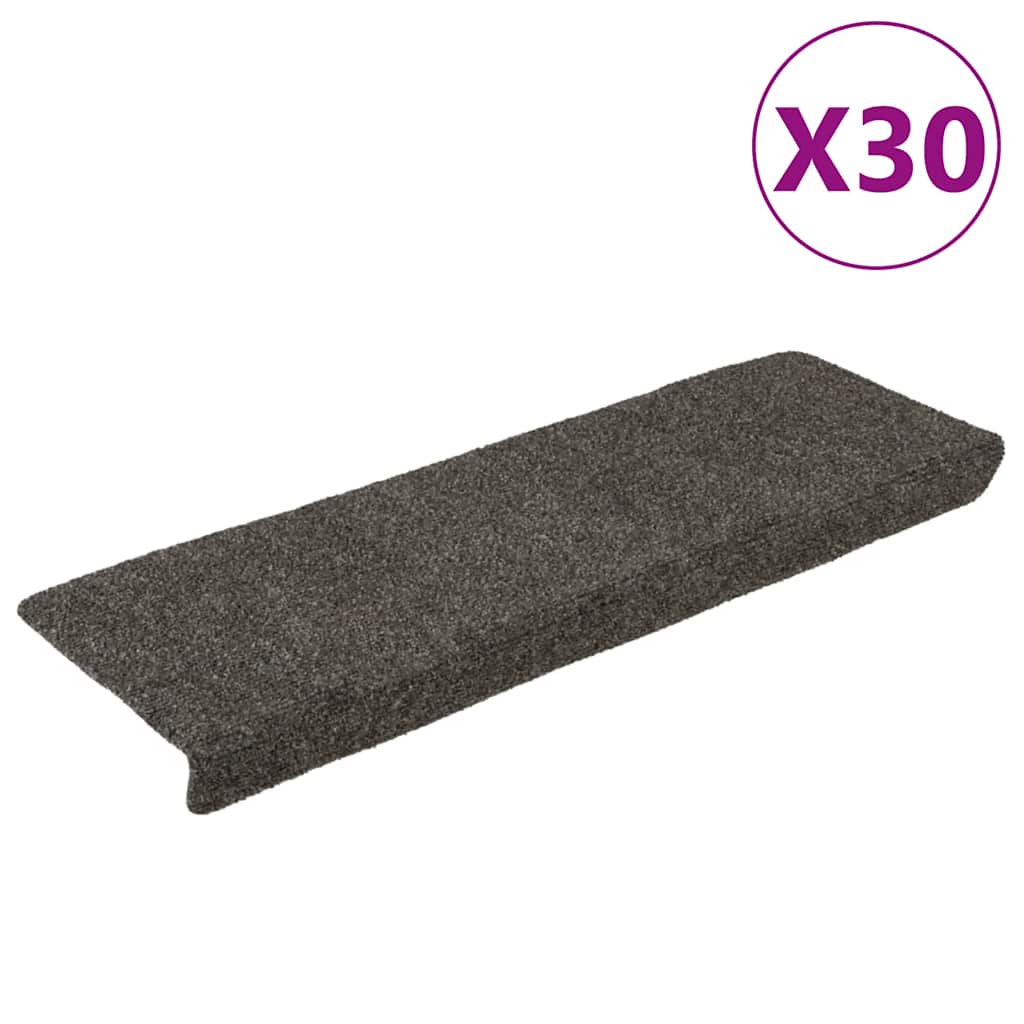 vidaXL Covorașe autoadezive pentru scări, 30 buc., 65x21x4 cm, antracit, cu margine dreptunghiulară vidaXL Covorașe autoadezive pentru scări, 30 buc., 65x21x4 cm, antracit, cu margine dreptunghiulară