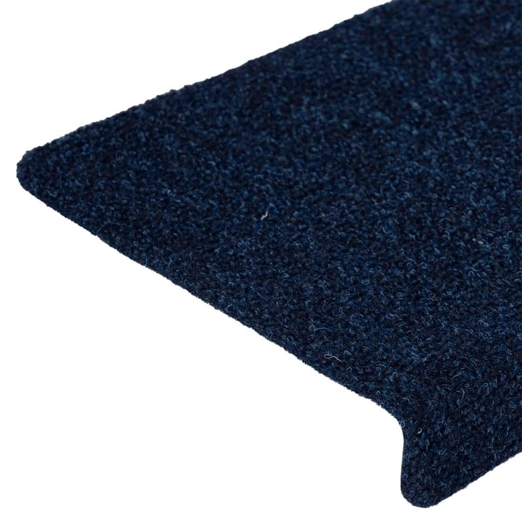 vidaXL Covorașe autoadezive pentru scări, 30 buc., 65x21x4 cm, margini dreptunghiulare, bleumarin vidaXL Covorașe autoadezive pentru scări, 30 buc., 65x21x4 cm, margini dreptunghiulare, bleumarin