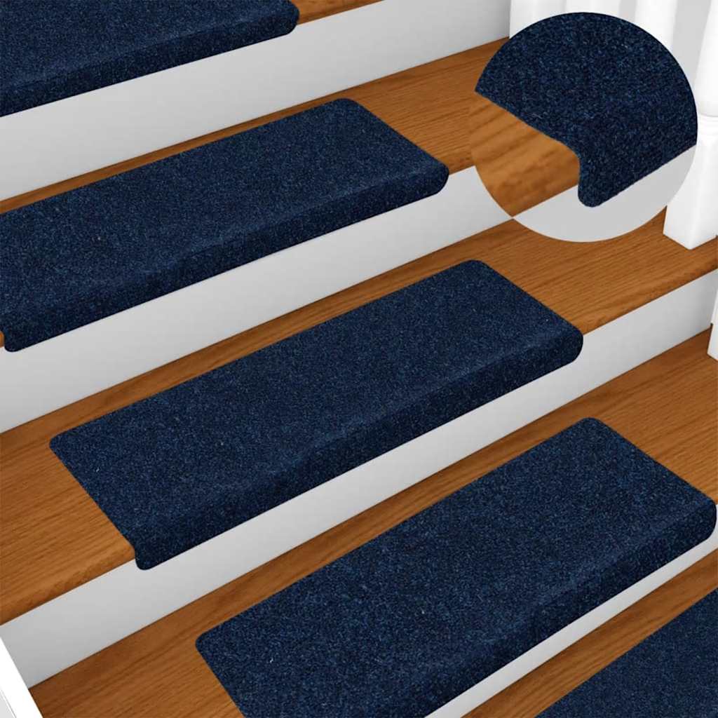 vidaXL Covorașe autoadezive pentru scări, 30 buc., 65x21x4 cm, margini dreptunghiulare, bleumarin vidaXL Covorașe autoadezive pentru scări, 30 buc., 65x21x4 cm, margini dreptunghiulare, bleumarin