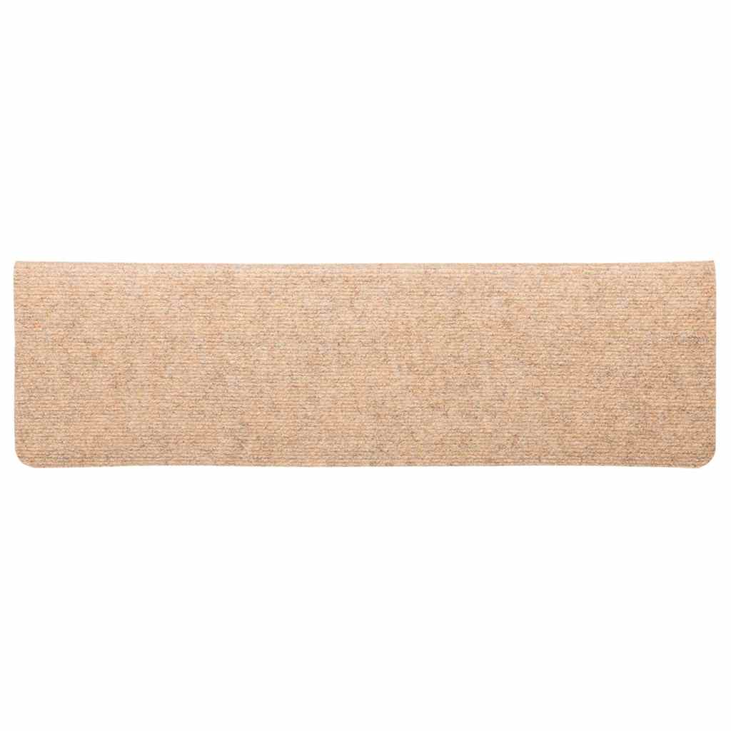 vidaXL Covorașe autoadezive pentru scări, 20 buc., 65x21x4 cm, margini dreptunghiulare, crem vidaXL Covorașe autoadezive pentru scări, 20 buc., 65x21x4 cm, margini dreptunghiulare, crem