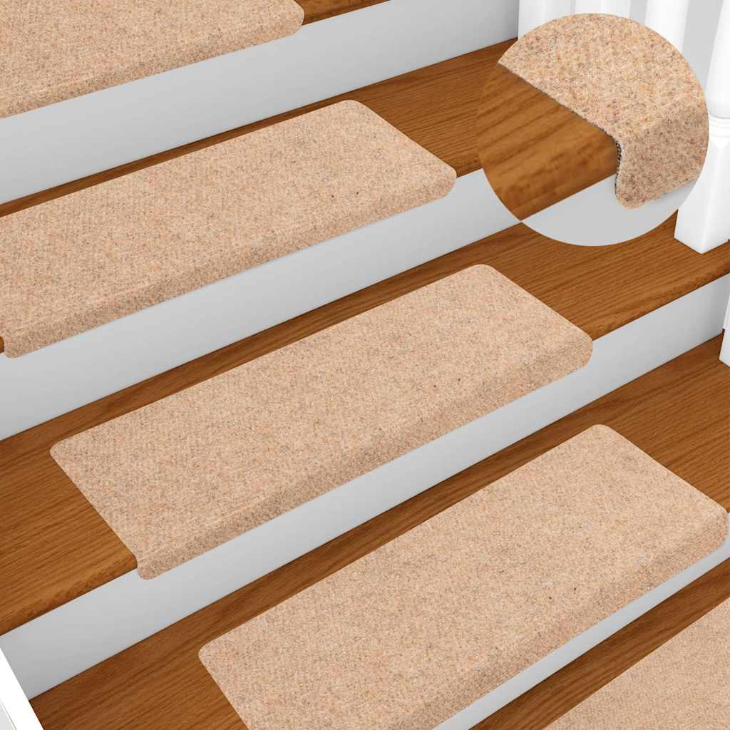 vidaXL Covorașe autoadezive pentru scări, 20 buc., 65x21x4 cm, margini dreptunghiulare, crem vidaXL Covorașe autoadezive pentru scări, 20 buc., 65x21x4 cm, margini dreptunghiulare, crem