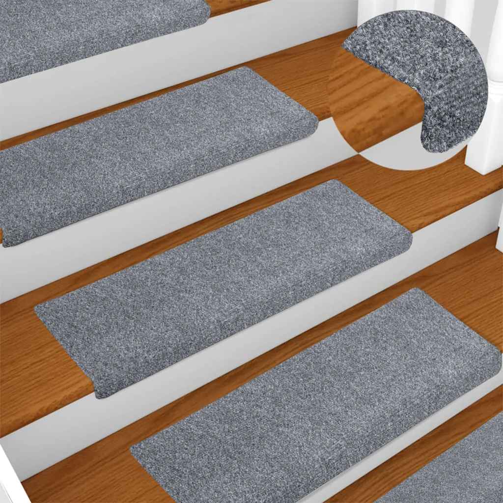 vidaXL Covorașe autoadezive pentru scări, 20 buc., 65x21x4 cm, gri deschis, cu margini dreptunghiulare vidaXL Covorașe autoadezive pentru scări, 20 buc., 65x21x4 cm, gri deschis, cu margini dreptunghiulare
