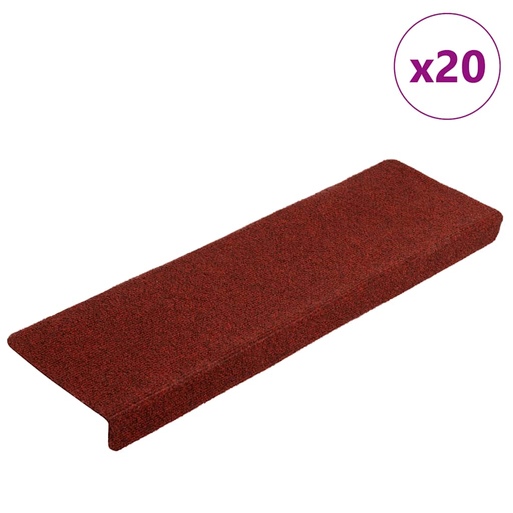 vidaXL Covorașe pentru scări autoadezive, 20 buc., 65x21x4 cm, margini dreptunghiulare, roșu bordeaux vidaXL Covorașe pentru scări autoadezive, 20 buc., 65x21x4 cm, margini dreptunghiulare, roșu bordeaux