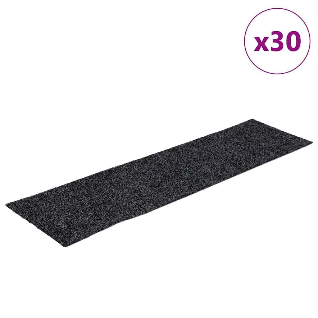 vidaXL Covorașe scări autoadezive, 30 buc., 76x20 cm, gri, dreptunghiulare vidaXL Covorașe scări autoadezive, 30 buc., 76x20 cm, gri, dreptunghiulare