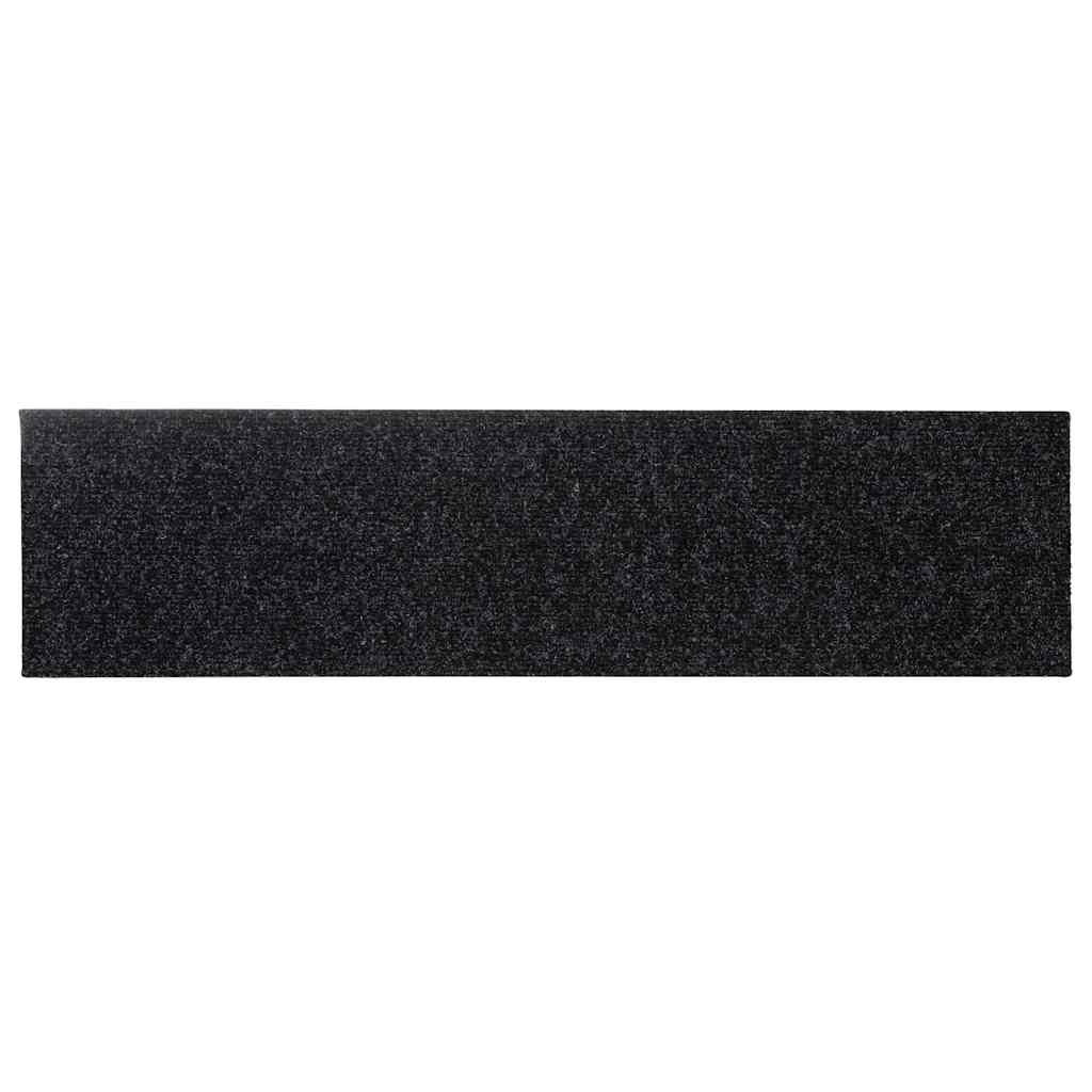 vidaXL Covorașe scări autoadezive, 30 buc., 76x20 cm, dreptunghiulare, negre vidaXL Covorașe scări autoadezive, 30 buc., 76x20 cm, dreptunghiulare, negre