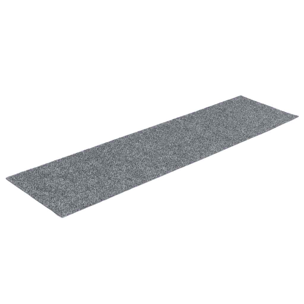 vidaXL Covorașe autoadezive pentru scări, 30 buc., 76x20 cm, gri deschis, dreptunghiulare