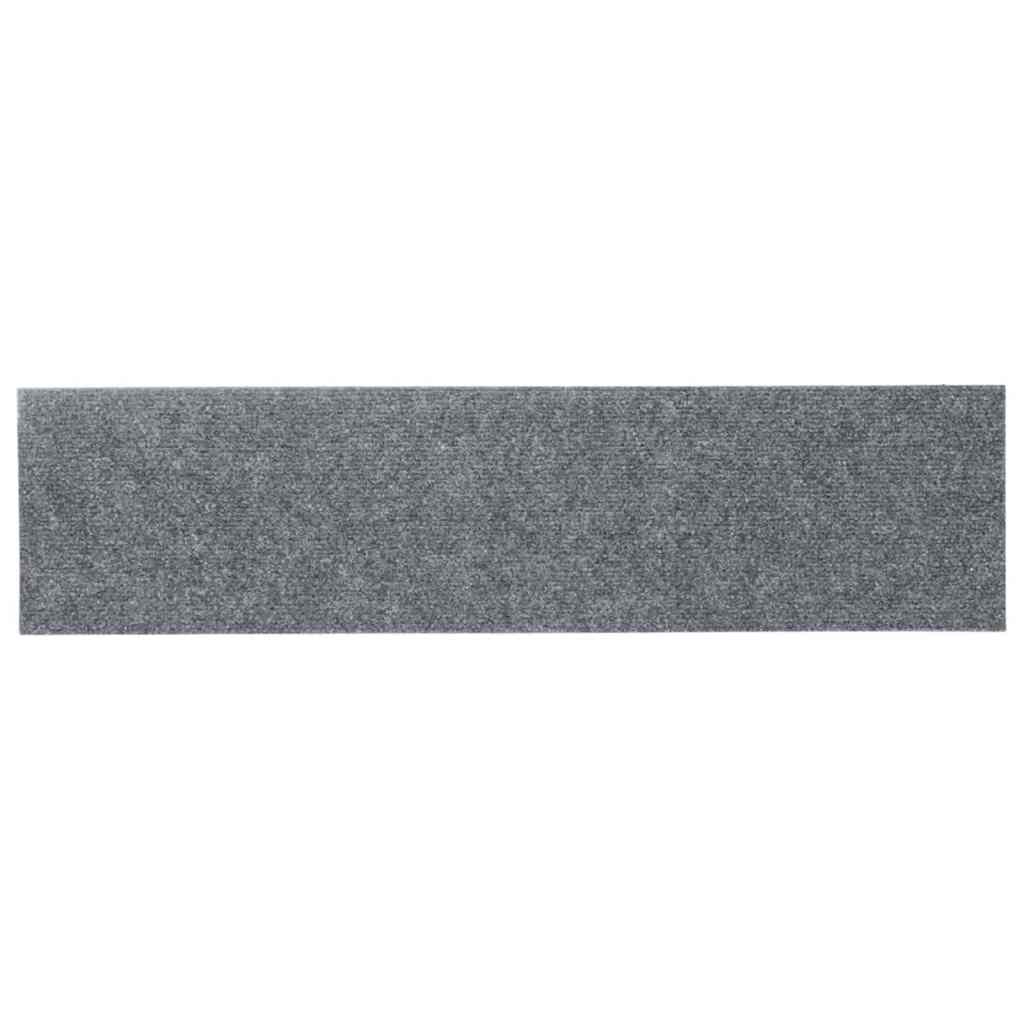 vidaXL Covorașe autoadezive pentru scări, 30 buc., 76x20 cm, gri deschis, dreptunghiulare