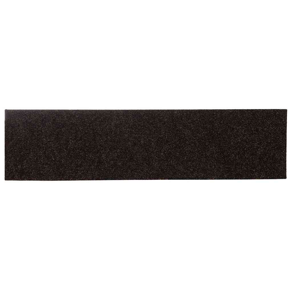 vidaXL Covorașe autoadezive pentru scări, 30 buc., 76x20 cm, maro închis, dreptunghiulare vidaXL Covorașe autoadezive pentru scări, 30 buc., 76x20 cm, maro închis, dreptunghiulare