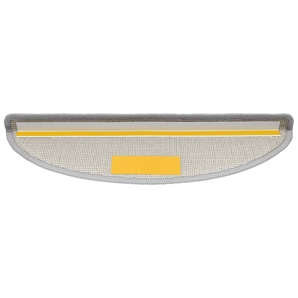 vidaXL Covorașe pentru scări, 30 buc., 56x17x3 cm, gri deschis, semirotunde
