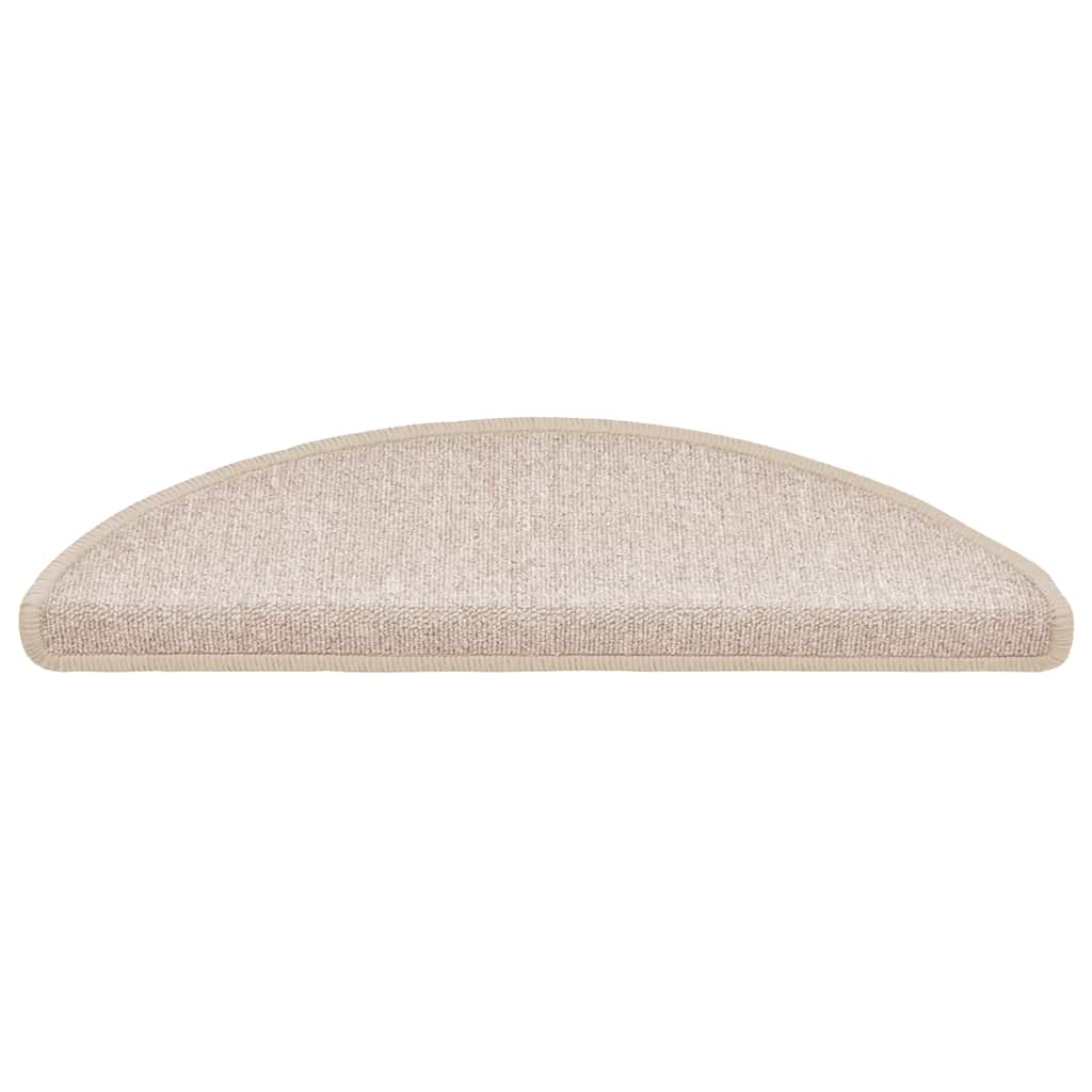 vidaXL Covorașe scări, 30 buc., 56x17x3 cm, semirotunde, gri taupe