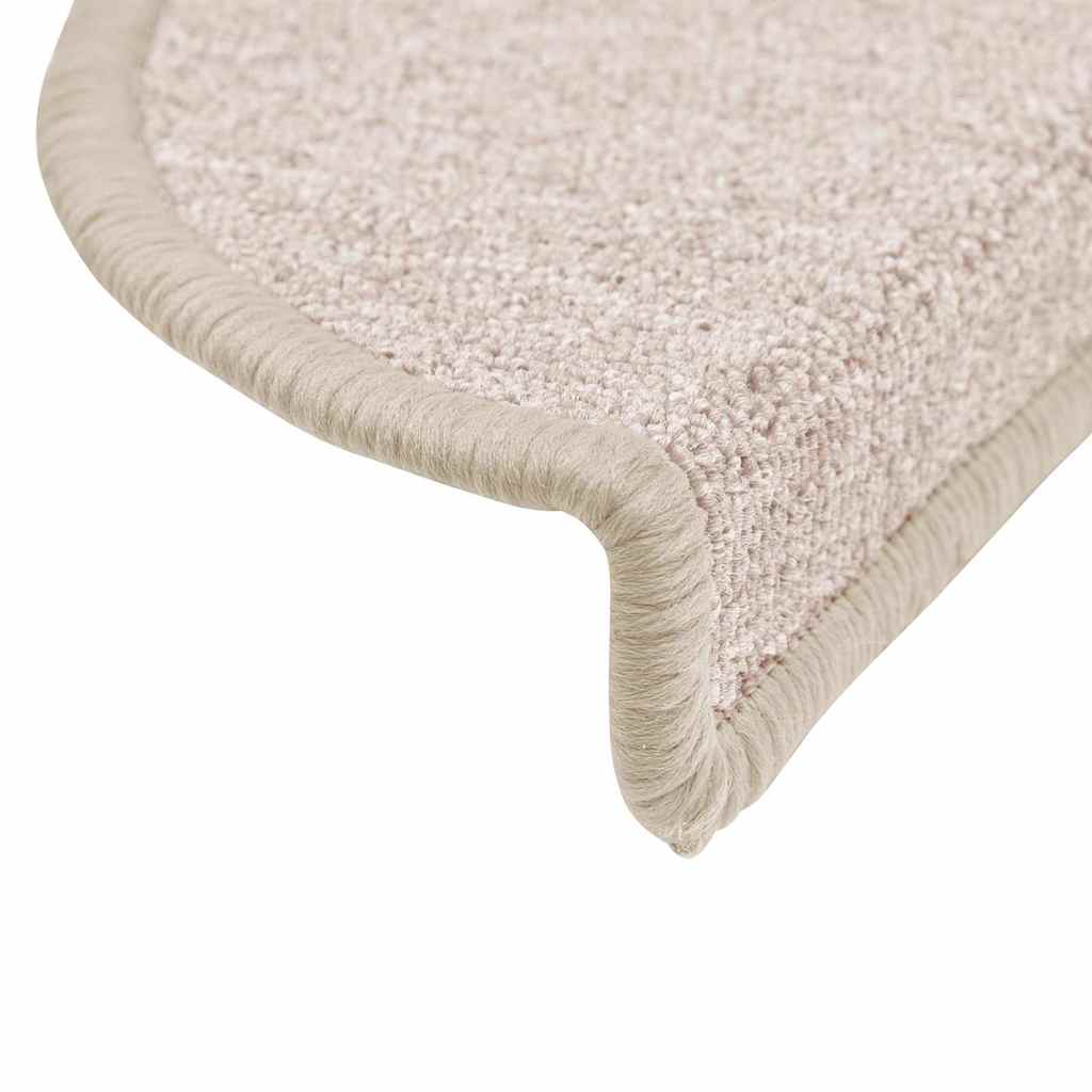 vidaXL Covorașe scări, 30 buc., 56x17x3 cm, semirotunde, gri taupe