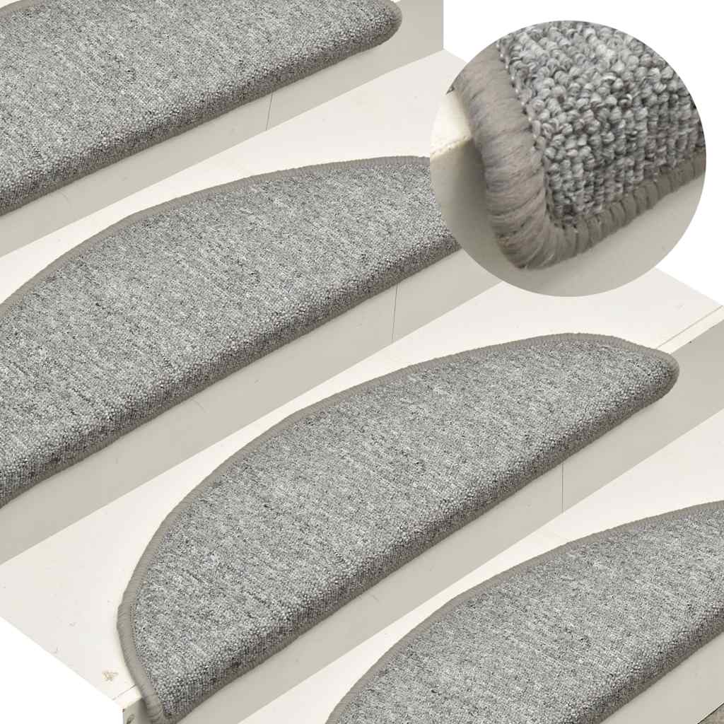 vidaXL Covorașe pentru scări, 30 buc., 56x17x3 cm, gri deschis, semirotunde vidaXL Covorașe pentru scări, 30 buc., 56x17x3 cm, gri deschis, semirotunde