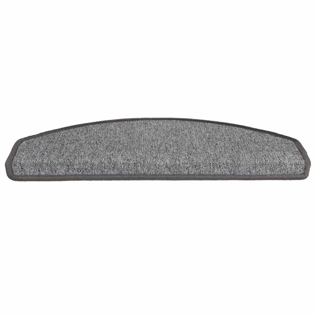 vidaXL Covorașe pentru scări, 30 buc., 65x24x4 cm, gri închis, semirotunde, mari