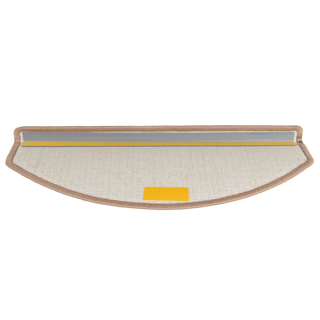 vidaXL Covorașe pentru scări, 30 buc., 65x24x4 cm, maro deschis, semirotunde, mari