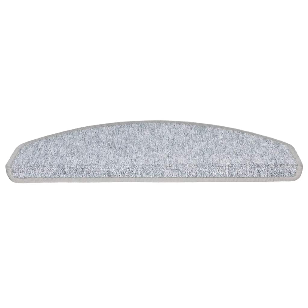 vidaXL Covorașe pentru scări, 30 buc., 65x24x4 cm, gri deschis, semirotunde, mari