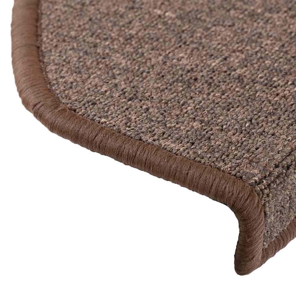 vidaXL Covorașe scări, 30 buc., 65x24x4 cm, maro cafea, semirotunde, mari vidaXL Covorașe scări, 30 buc., 65x24x4 cm, maro cafea, semirotunde, mari
