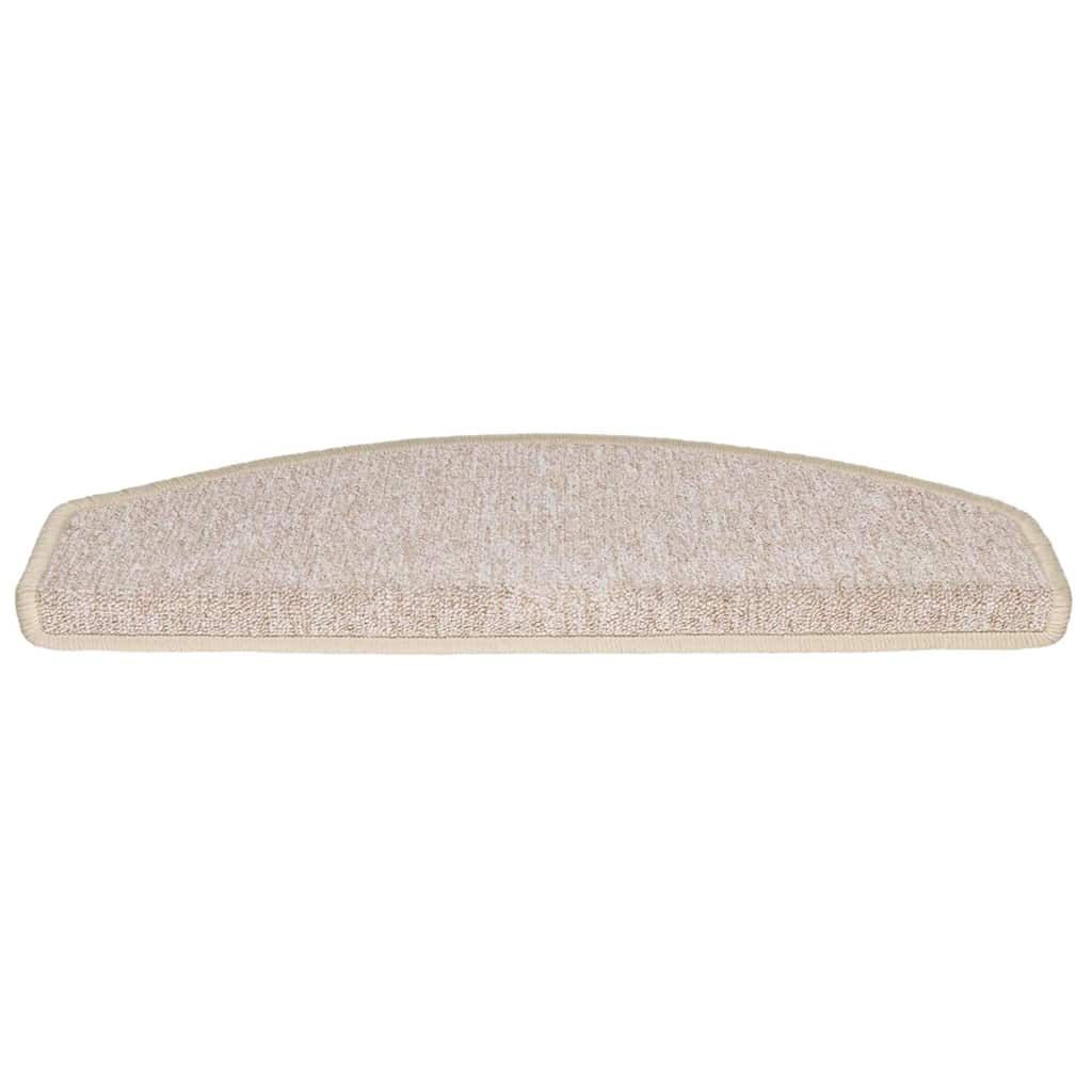 vidaXL Covorașe pentru scări, 30 buc., 65x24x4 cm, semirotunde, maro taupe, mari