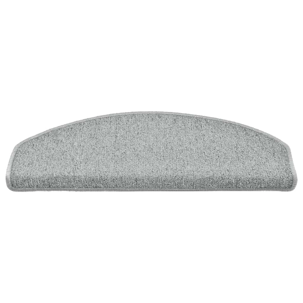 vidaXL Covorașe pentru scări, 30 buc., 65x24x4 cm, gri deschis, semirotunde, mari