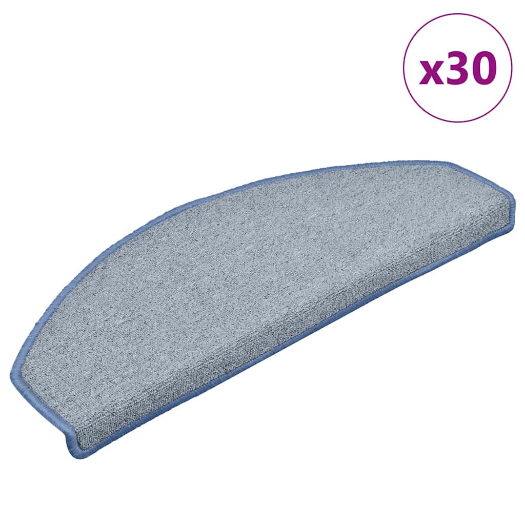 vidaXL Covorașe pentru scări, 30 buc., 65x24x4 cm, gri deschis și albastru, semirotunde, mari vidaXL Covorașe pentru scări, 30 buc., 65x24x4 cm, gri deschis și albastru, semirotunde, mari