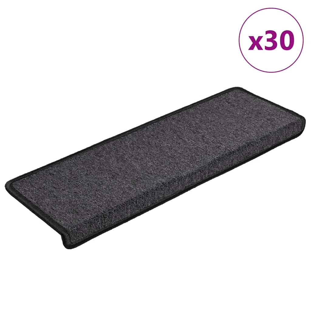 vidaXL Covorașe pentru scări, 30 buc., 65x21x4 cm, antracit, cu margini dreptunghiulare vidaXL Covorașe pentru scări, 30 buc., 65x21x4 cm, antracit, cu margini dreptunghiulare