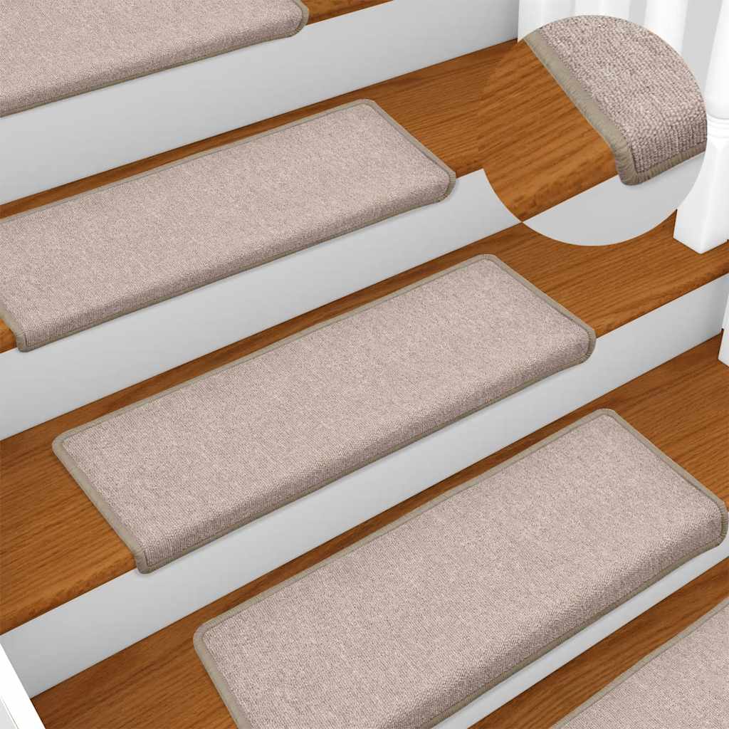 vidaXL Covorașe pentru scări, 30 buc., 65x21x4 cm, margini dreptunghiulare, gri taupe vidaXL Covorașe pentru scări, 30 buc., 65x21x4 cm, margini dreptunghiulare, gri taupe