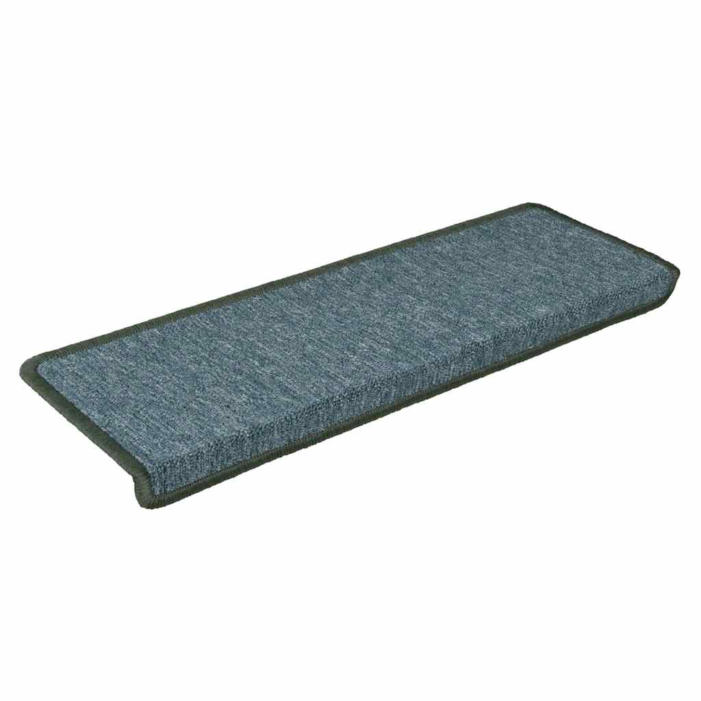 vidaXL Covorașe pentru scări, 30 buc., 65x21x4 cm, verde închis, cu margini dreptunghiulare