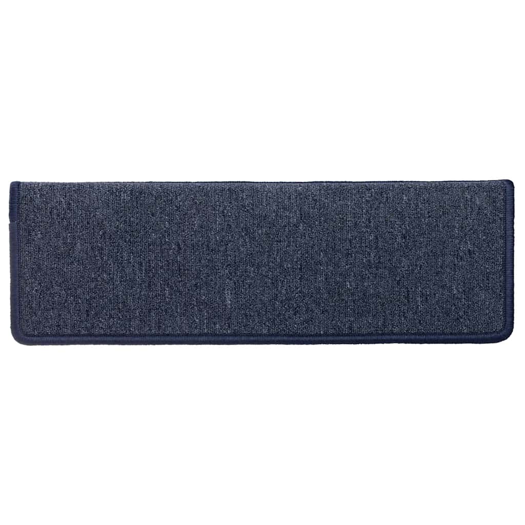 vidaXL Covorașe pentru scări, 30 buc., 65x21x4 cm, gri închis și albastru, margini dreptunghiulare vidaXL Covorașe pentru scări, 30 buc., 65x21x4 cm, gri închis și albastru, margini dreptunghiulare