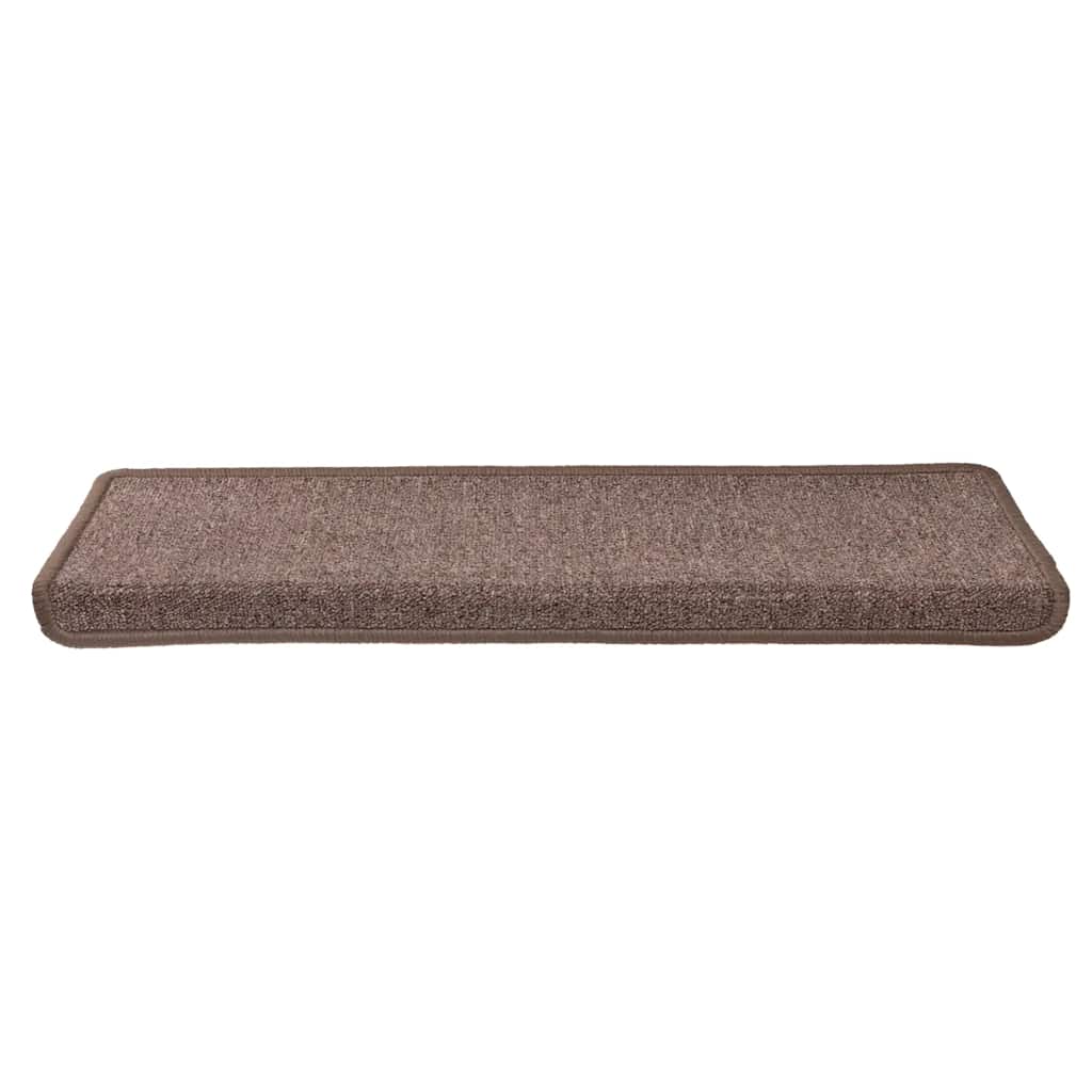 vidaXL Covorașe pentru scări, 30 buc., 65x21x4 cm, maro, cu margini dreptunghiulare
