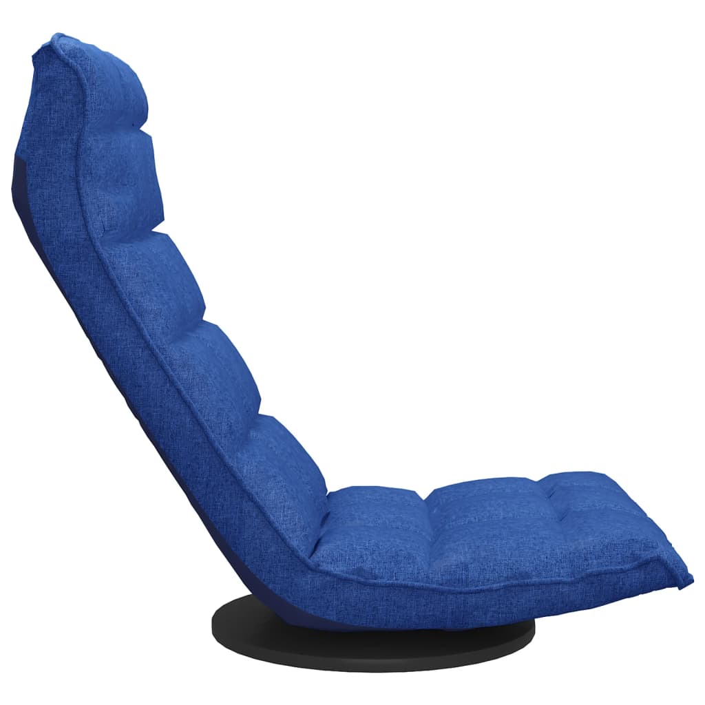 vidaXL Scaun de podea pivotant, albastru, material textil vidaXL Scaun de podea pivotant, albastru, material textil