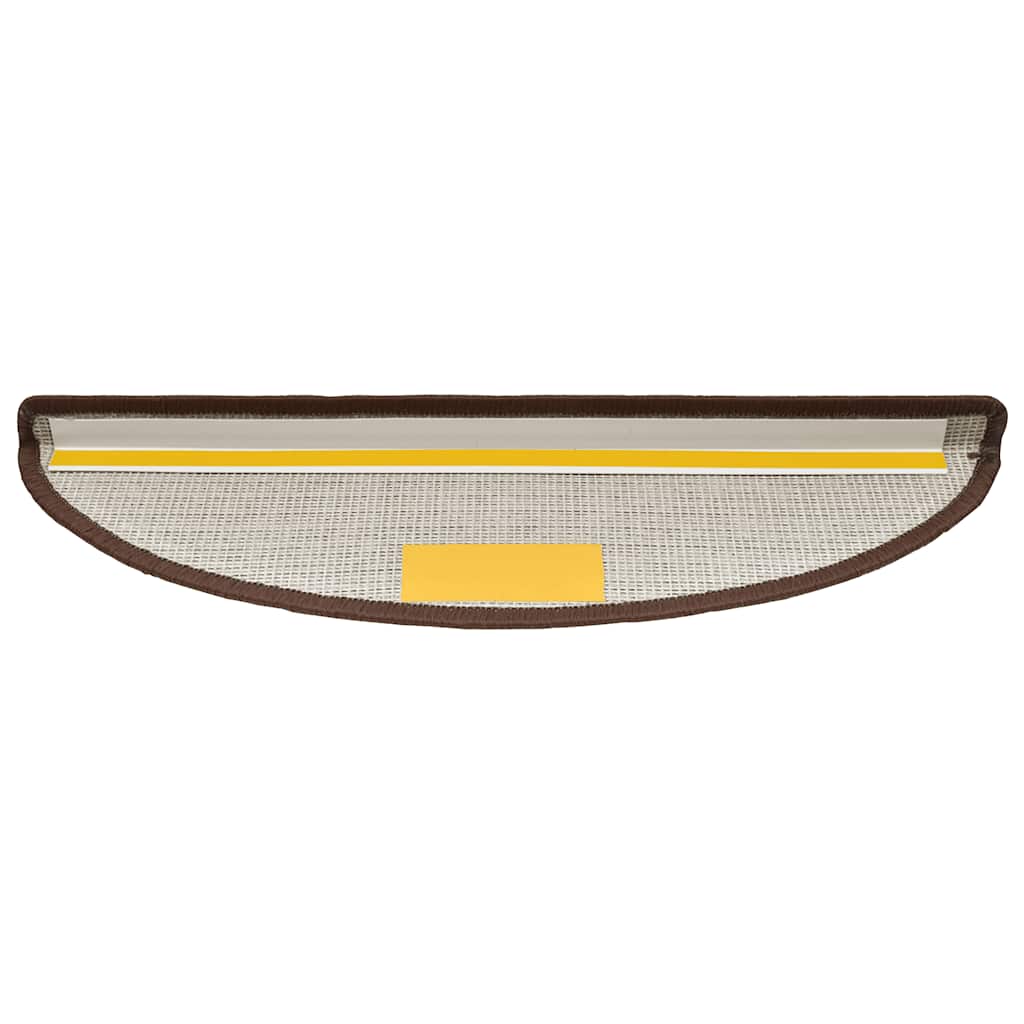 vidaXL Covorașe scări, 20 buc., 56x17x3 cm, maro cafea, semirotunde