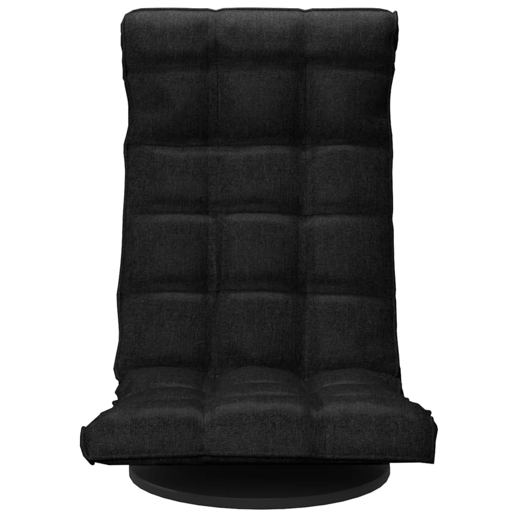 vidaXL Scaun de podea pivotant, negru, material textil vidaXL Scaun de podea pivotant, negru, material textil