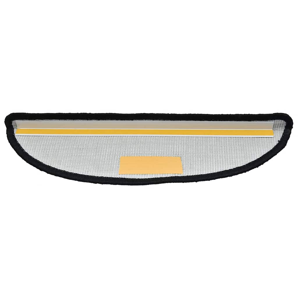 vidaXL Covorașe pentru scări, 30 buc., 56x17x3 cm, negre, semirotunde