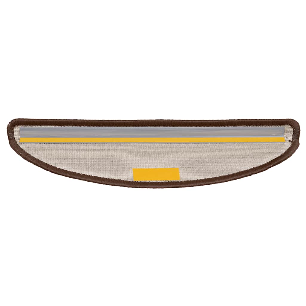 vidaXL Covorașe pentru scări, 30 buc., 56x17x3 cm, maro, semirotunde
