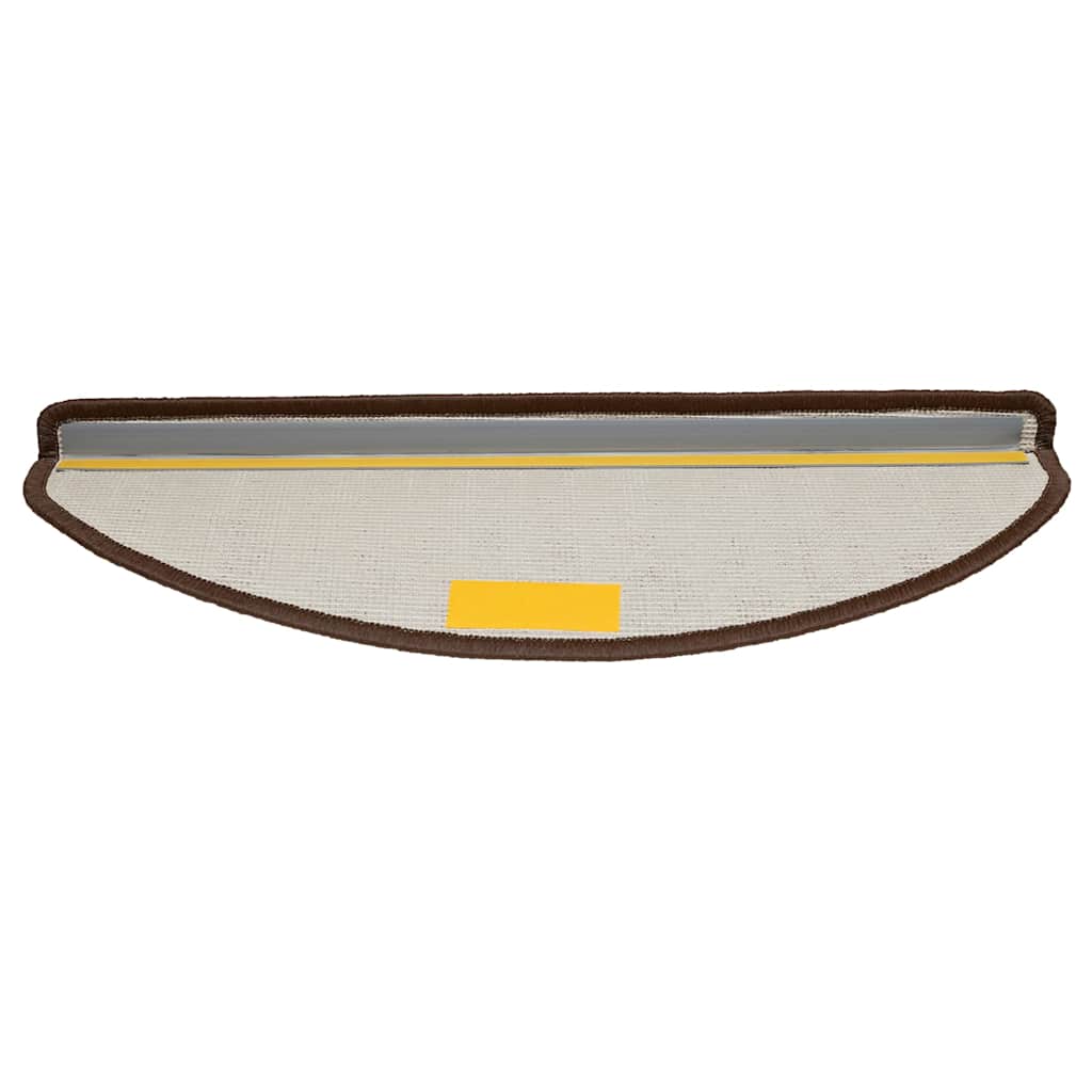 vidaXL Covorașe pentru scări, 30 buc., 65x21x4 cm, maro, semirotunde, mari