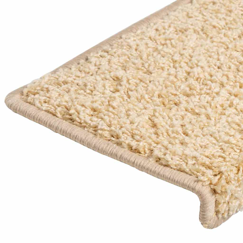 vidaXL Covorașe pentru scări, 30 buc., 65x21x4 cm, margini dreptunghiulare, crem vidaXL Covorașe pentru scări, 30 buc., 65x21x4 cm, margini dreptunghiulare, crem