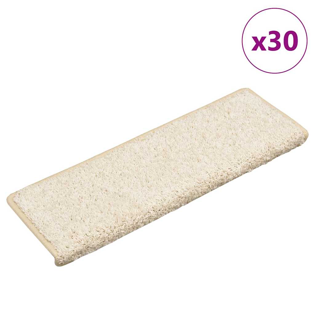 vidaXL Covorașe pentru scări, 30 buc., 65x21x4 cm, margini dreptunghiulare, albe vidaXL Covorașe pentru scări, 30 buc., 65x21x4 cm, margini dreptunghiulare, albe