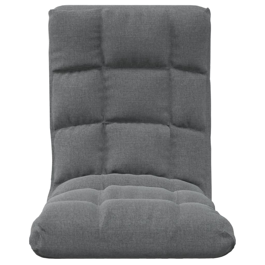 vidaXL Scaun de podea pliabil, gri deschis, material textil vidaXL Scaun de podea pliabil, gri deschis, material textil
