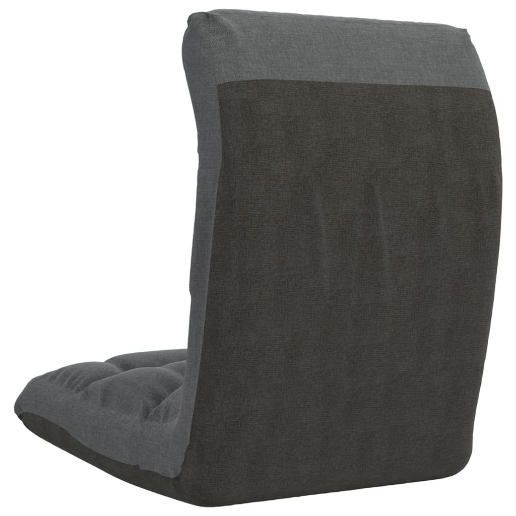 vidaXL Scaun de podea pliabil, gri deschis, material textil vidaXL Scaun de podea pliabil, gri deschis, material textil