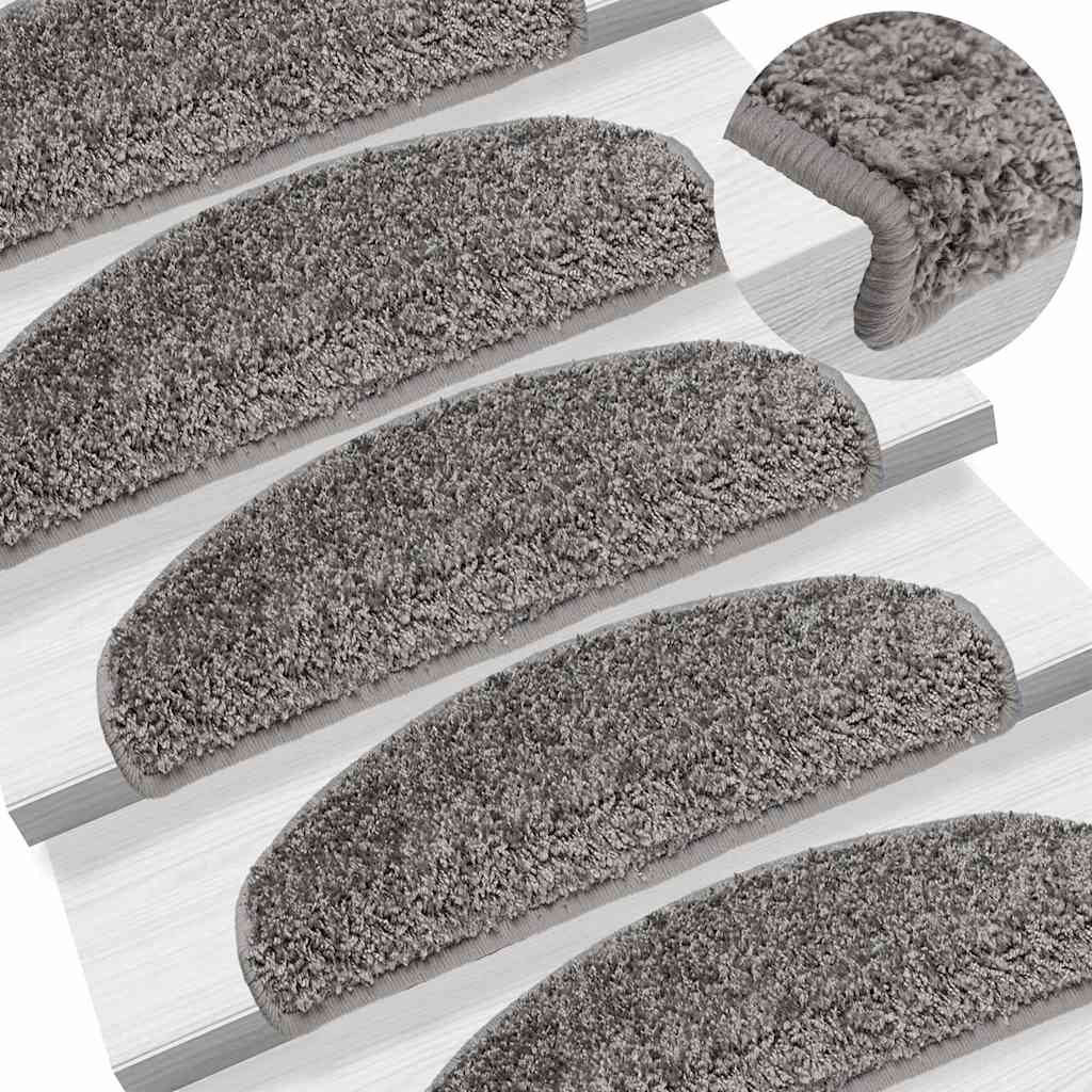 vidaXL Covorașe scară 20 buc gri 65x21x4 cm
