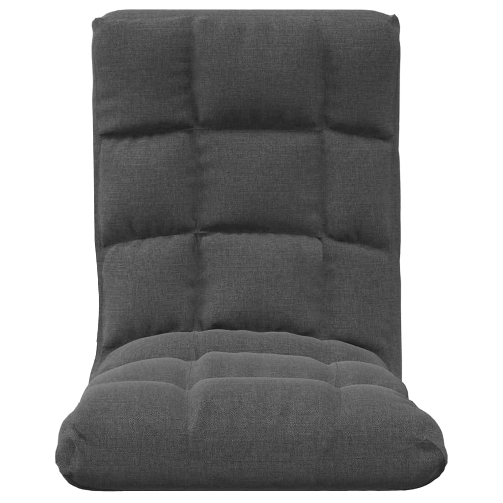 vidaXL Scaun pliabil de podea, gri închis, textil vidaXL Scaun pliabil de podea, gri închis, textil