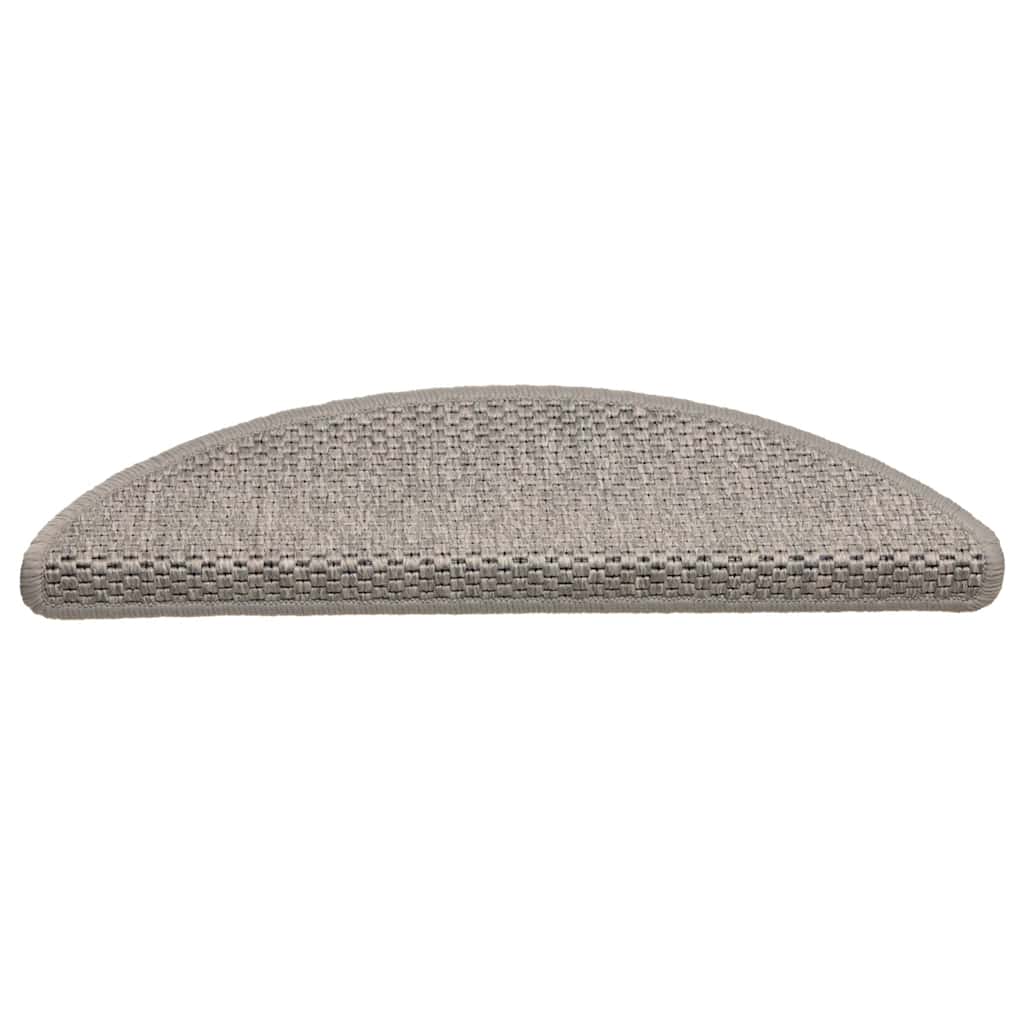 vidaXL Covorașe scări autoadezive 30 buc argintiu 56x17x3 aspect sisal