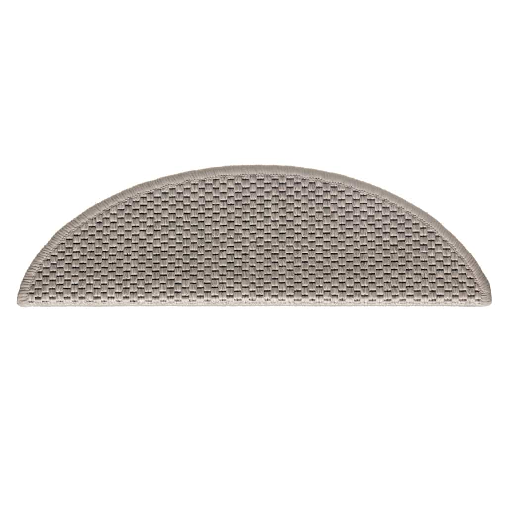 vidaXL Covorașe scări autoadezive 30 buc argintiu 56x17x3 aspect sisal