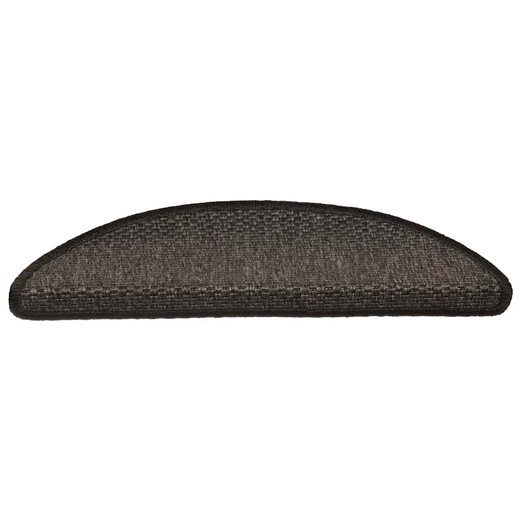 vidaXL Covorașe scări autoadezive 30 buc antracit 56x17x3 aspect sisal