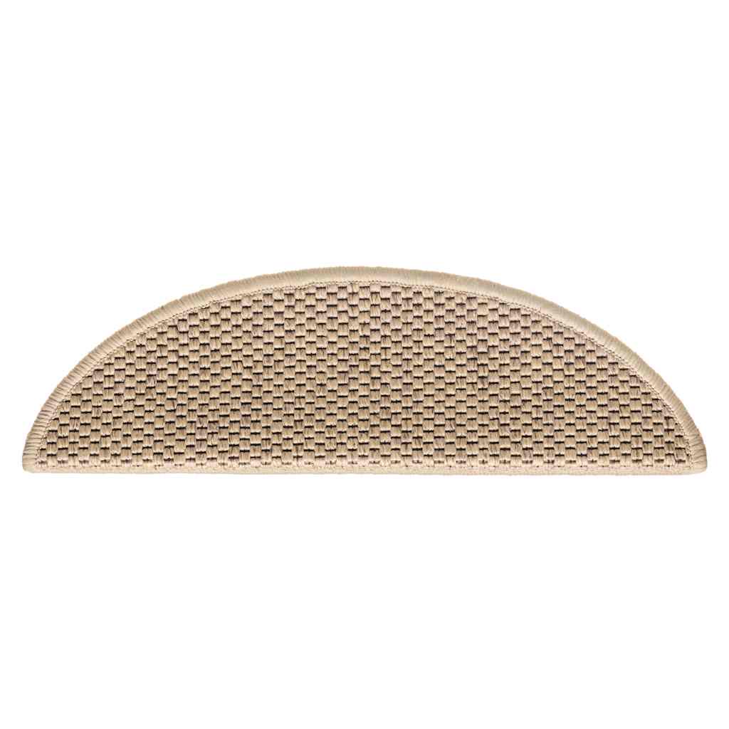 vidaXL Covorașe de scară autoadezive aspect sisal 30 buc. nisip
