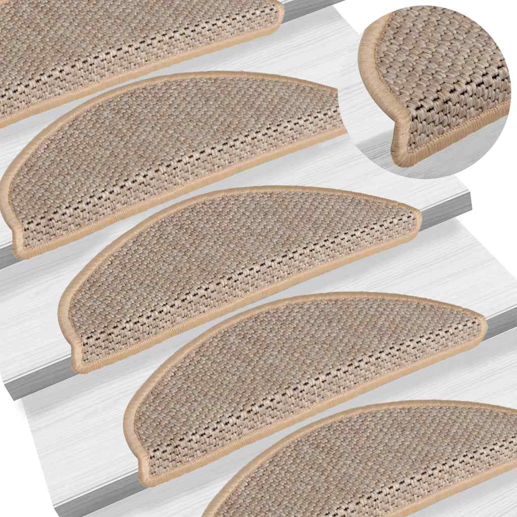 vidaXL Covorașe de scară autoadezive aspect sisal 30 buc. Bej deschis vidaXL Covorașe de scară autoadezive aspect sisal 30 buc. Bej deschis
