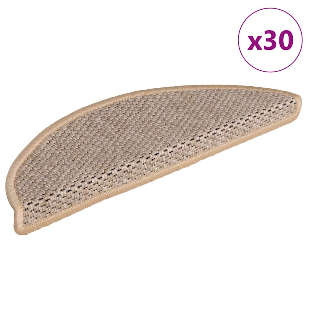 vidaXL Covorașe de scară autoadezive aspect sisal 30 buc. Bej deschis vidaXL Covorașe de scară autoadezive aspect sisal 30 buc. Bej deschis