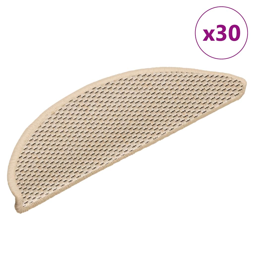 vidaXL Covorașe de scară autoadezive aspect sisal 30 buc. berber vidaXL Covorașe de scară autoadezive aspect sisal 30 buc. berber