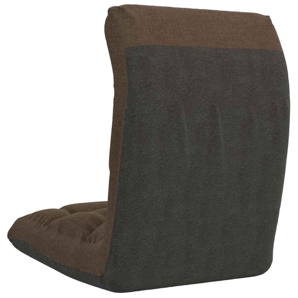 vidaXL Scaun de podea pliabil, maro, material textil vidaXL Scaun de podea pliabil, maro, material textil