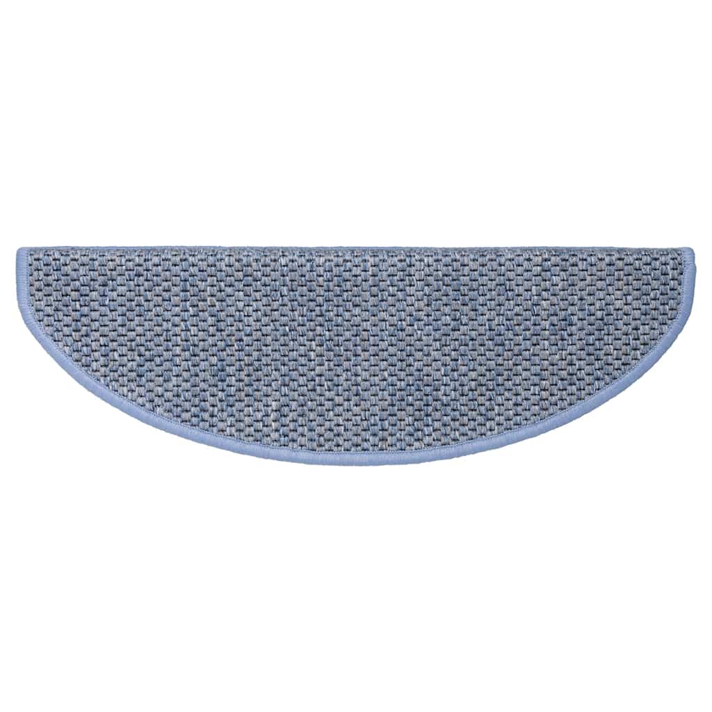 vidaXL Covorașe scări autoadezive, 30 buc. albastru 65x21x4 cm, sisal