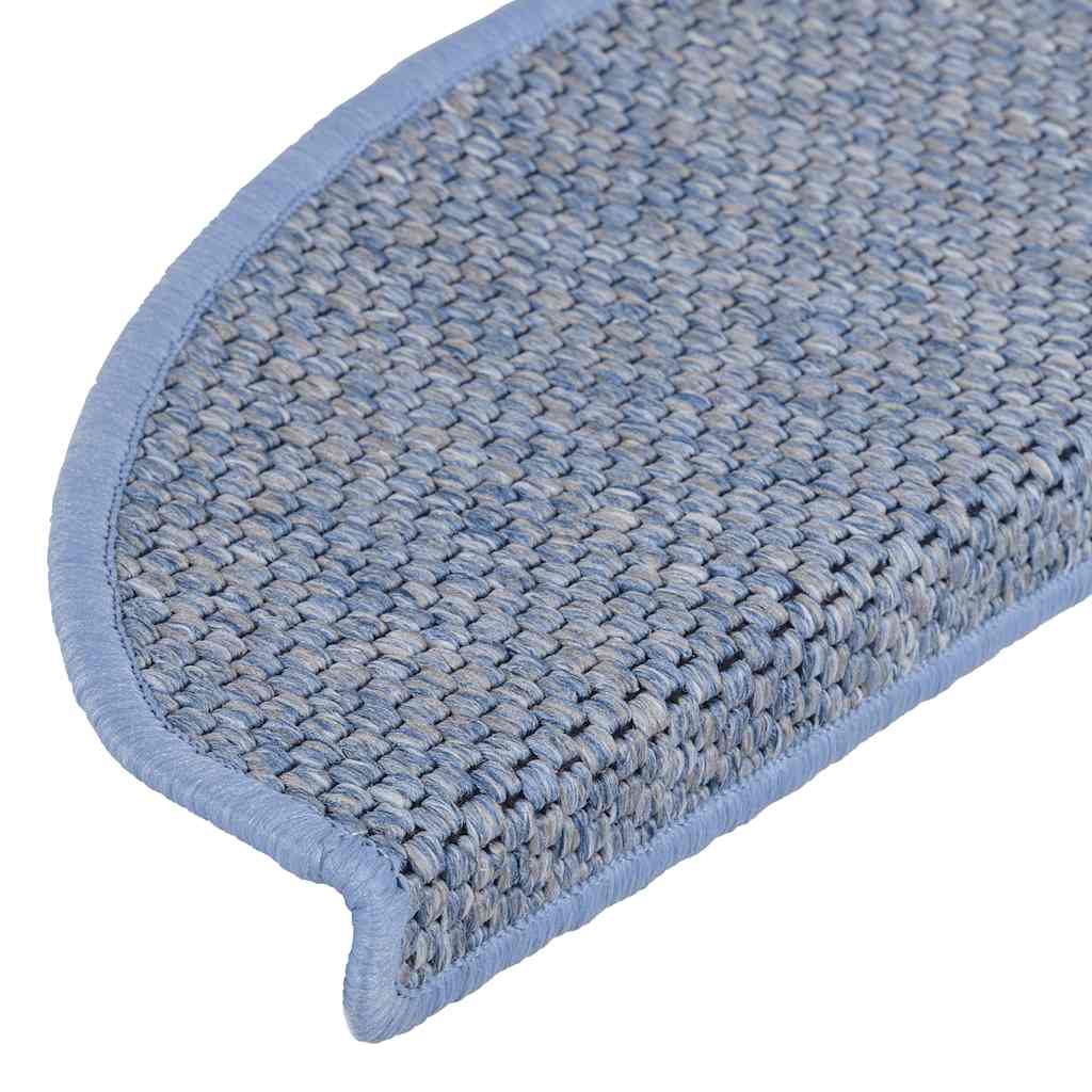 vidaXL Covorașe scări autoadezive, 30 buc. albastru 65x21x4 cm, sisal